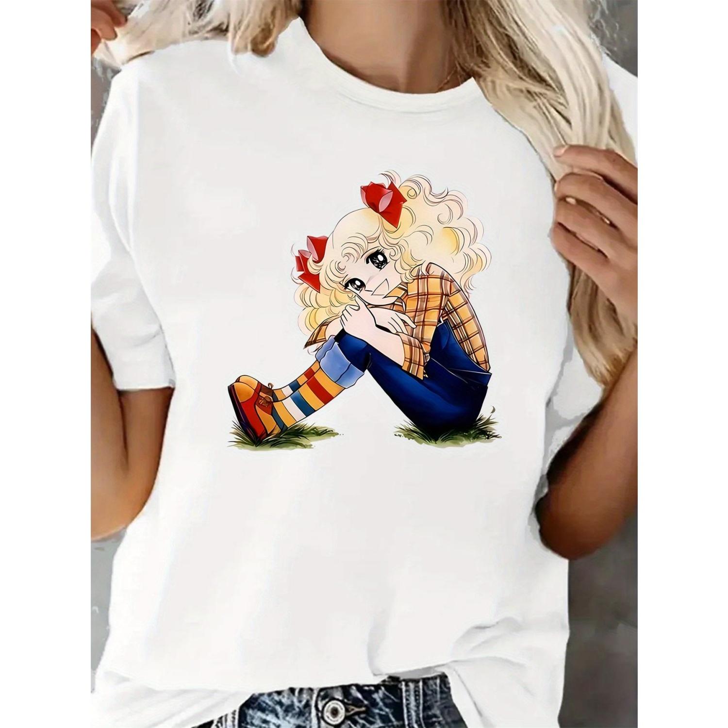 Women s Cute Cartoon Candy Candy Character Print T-Shirt Casual Sporty Black with Blonde Graphi Women Clothes T-shirts for Women XXXXXL чорний
Women s Cute Cartoon Candy Candy Character Print T-Shirt Casual Sporty Black with Blonde Graphi Women Clothes T-shirts for Women XXXXXL чорний