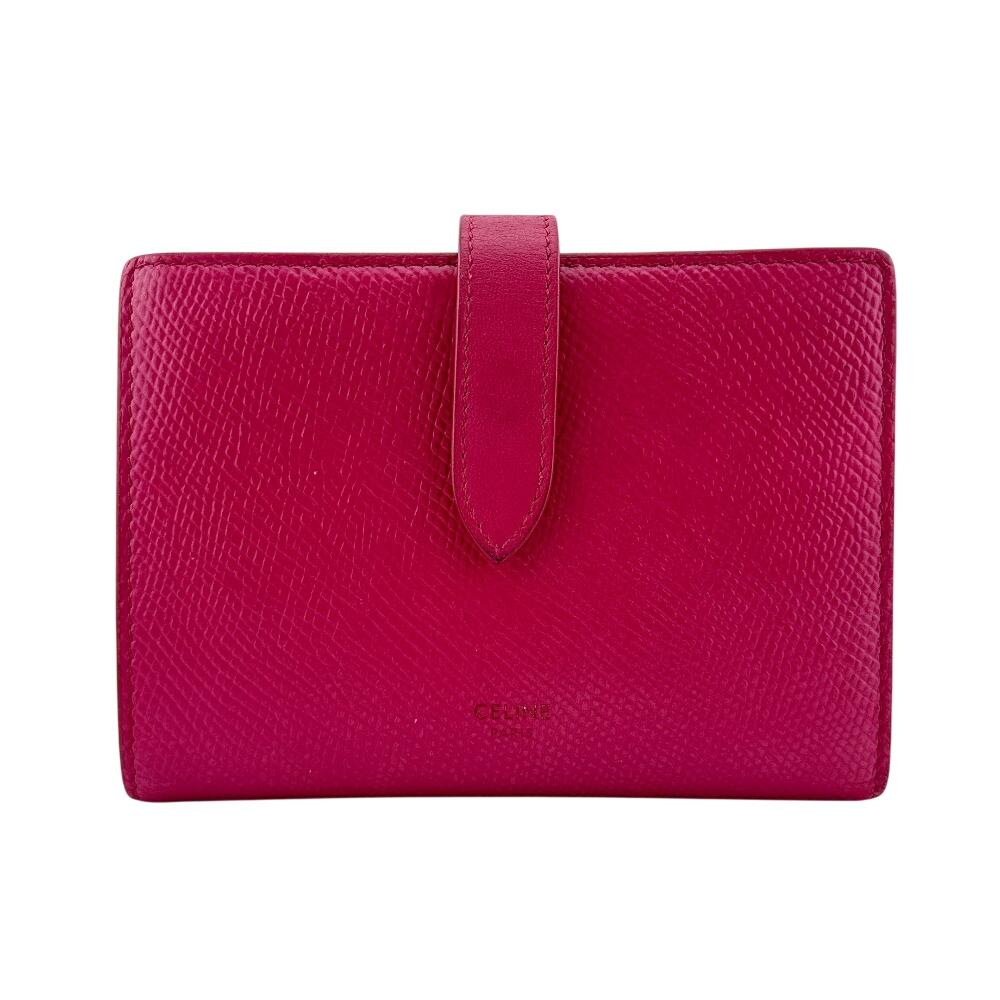 CELINE Medium Strap leather Bifold Wallet pink leather Used
CELINE Medium Strap leather Bifold Wallet pink leather Used