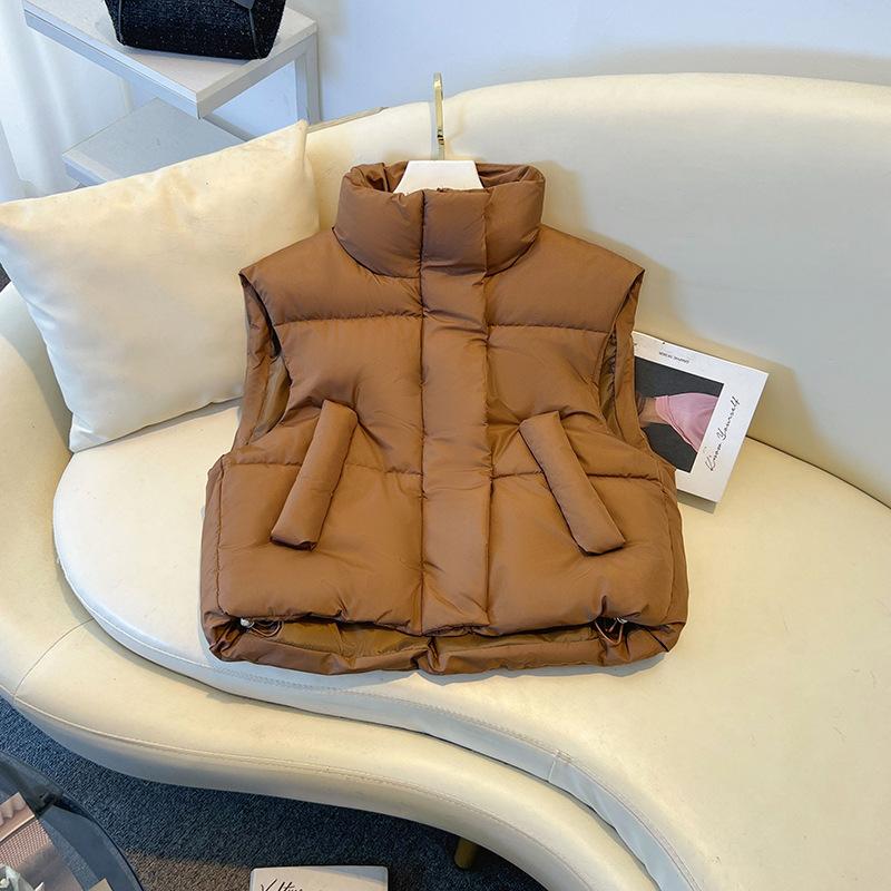 New autumn and winter short high-waisted women s cotton vest small fashion loose versatile vest thin stand-up collar jacket M чорний
New autumn and winter short high-waisted women s cotton vest small fashion loose versatile vest thin stand-up collar jacket M чорний