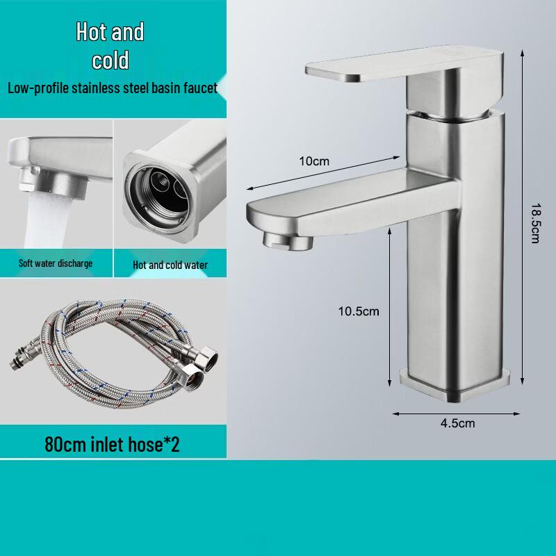 Stainless Steel Square Basin Mixer Tap
Stainless Steel Square Basin Mixer Tap