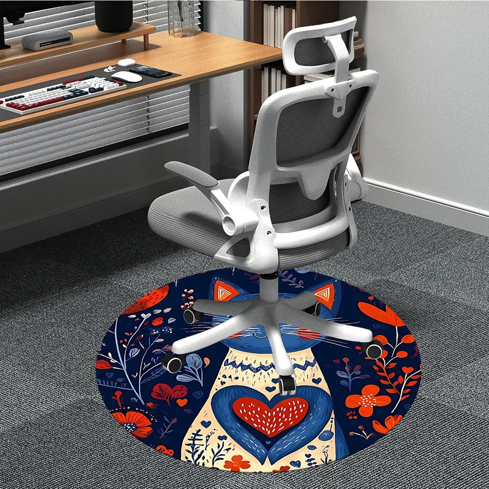 1pc Cat Floral Office Round Area Rug, Indoor Mat Suitable ForOffice, Under Office Chairs Bedroom Living Room Home Decor, Room Deco, D028 80cm by 80cm
1pc Cat Floral Office Round Area Rug, Indoor Mat Suitable ForOffice, Under Office Chairs Bedroom Living Room Home Decor, Room Deco, D028 80cm by 80cm