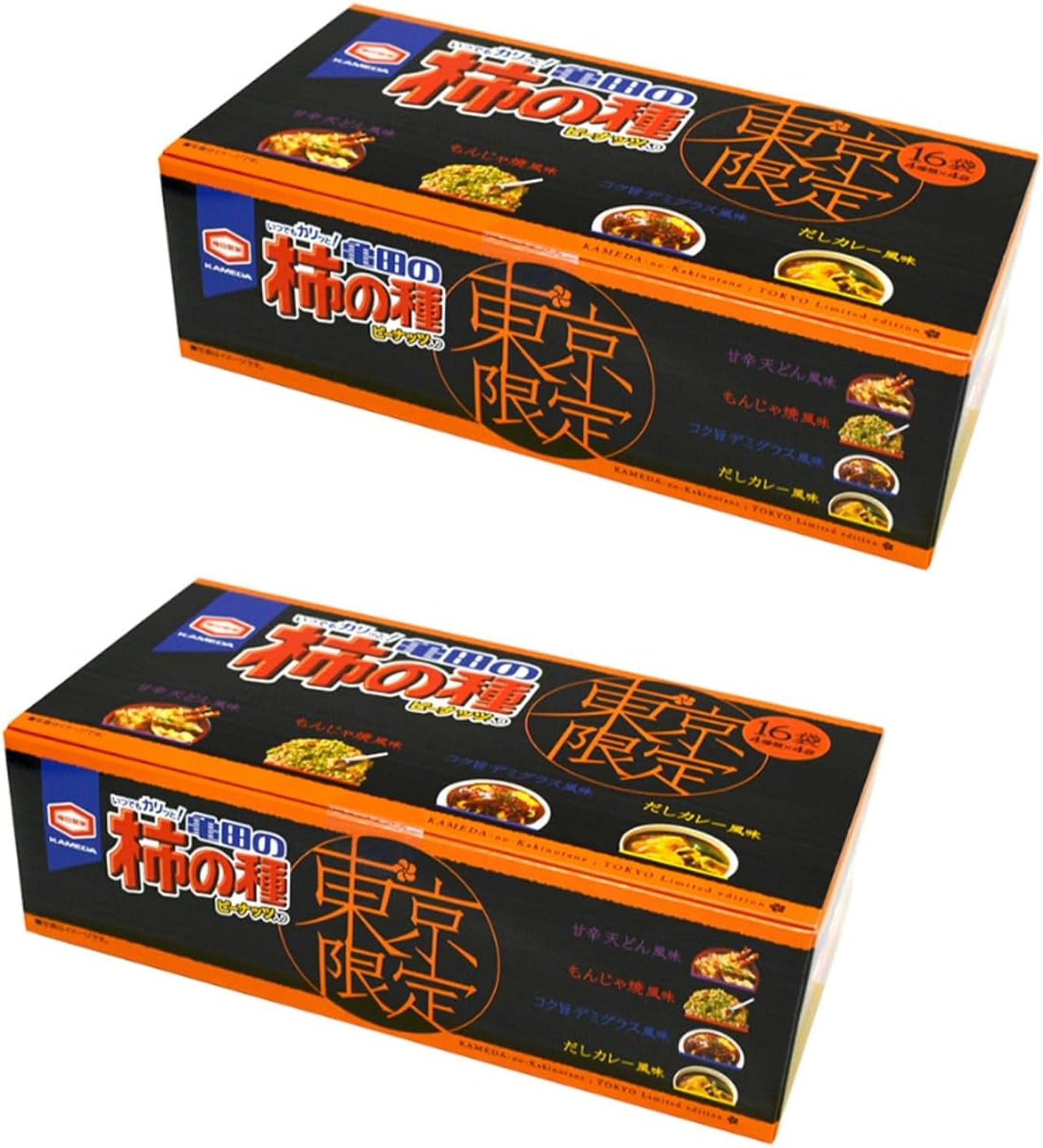 Tokyo Limited Kakinotane 4 Kinds Assortment individually wrapped bags of sweet and spicy tempura rich and delicious and dashi Total 256g x 2 boxes set
Tokyo Limited Kakinotane 4 Kinds Assortment individually wrapped bags of sweet and spicy tempura rich and delicious and dashi Total 256g x 2 boxes set