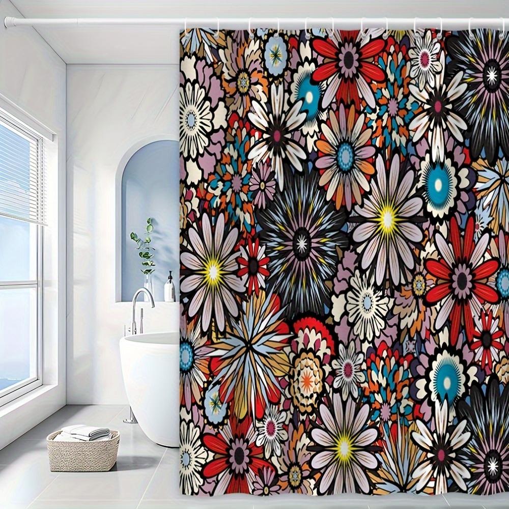 Bold Floral Shower Curtain - Vibrant Abstract Flower Pattern For Bathroom Decor, Adds Artistic Charm And Colorful Energy W60H190(CM)-1 Pcs
Bold Floral Shower Curtain - Vibrant Abstract Flower Pattern For Bathroom Decor, Adds Artistic Charm And Colorful Energy W60H190(CM)-1 Pcs
