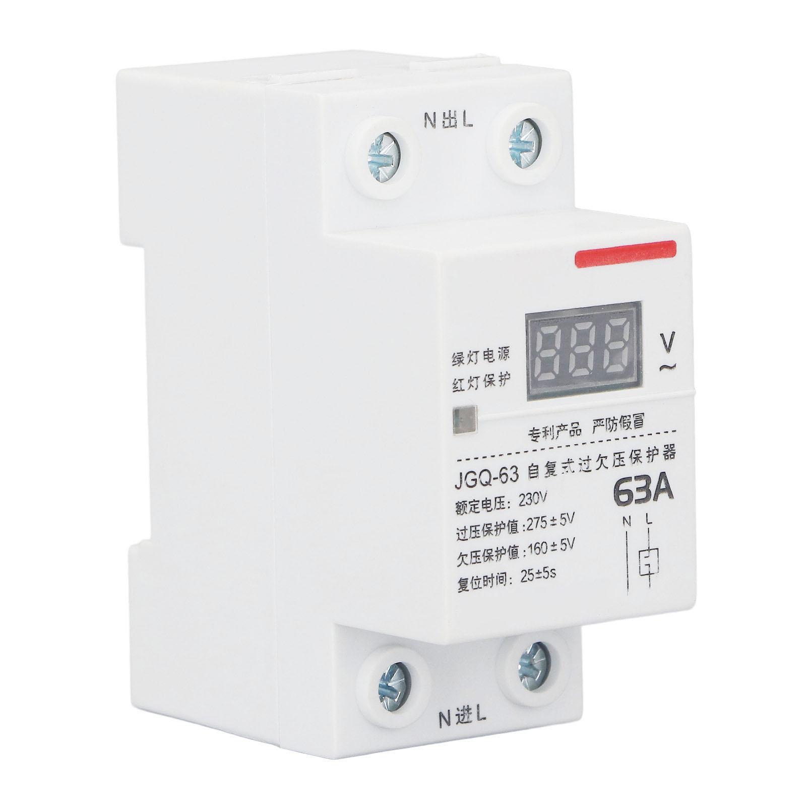 Self Recovery Voltage Protector with Display DIN Rail Overvoltage Undervoltage Protective Device
Self Recovery Voltage Protector with Display DIN Rail Overvoltage Undervoltage Protective Device