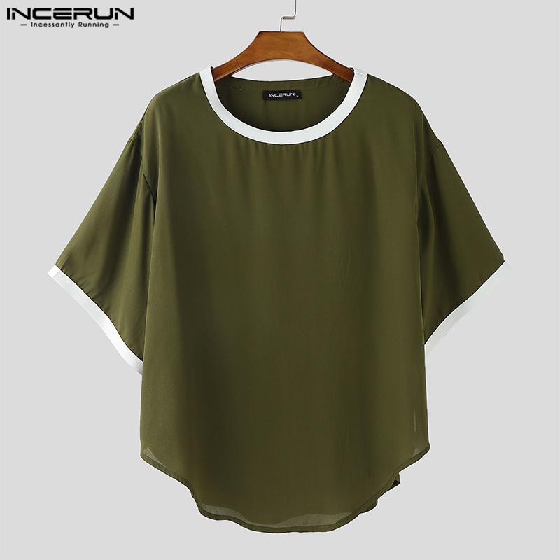 INCERUN Oversized Men s Batwing Sleeve Stitching Semi-Sheer Chiffon Casual Loose T-Shirts Tops S чёрный
INCERUN Oversized Men s Batwing Sleeve Stitching Semi-Sheer Chiffon Casual Loose T-Shirts Tops S чёрный