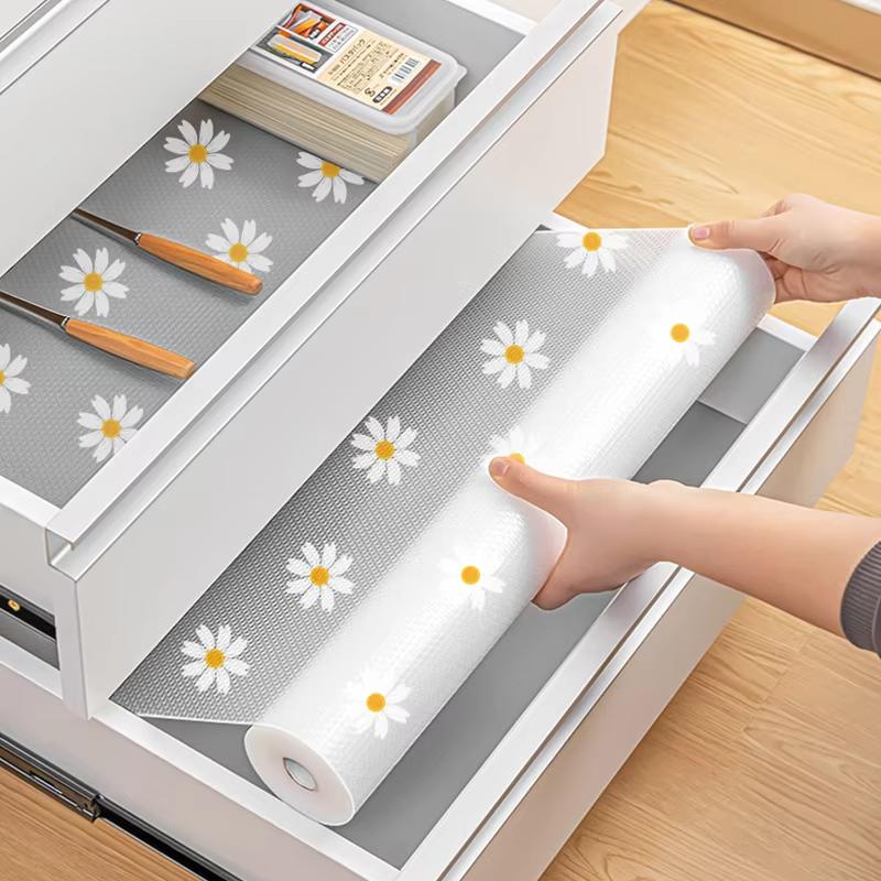 1 roll of kitchen cabinet drawer liner with EVA waterproof oil-proof dust-proof daisy pattern, non-adhesive drawer liner 100x30cm&Rectangular червоний
1 roll of kitchen cabinet drawer liner with EVA waterproof oil-proof dust-proof daisy pattern, non-adhesive drawer liner 100x30cm&Rectangular червоний