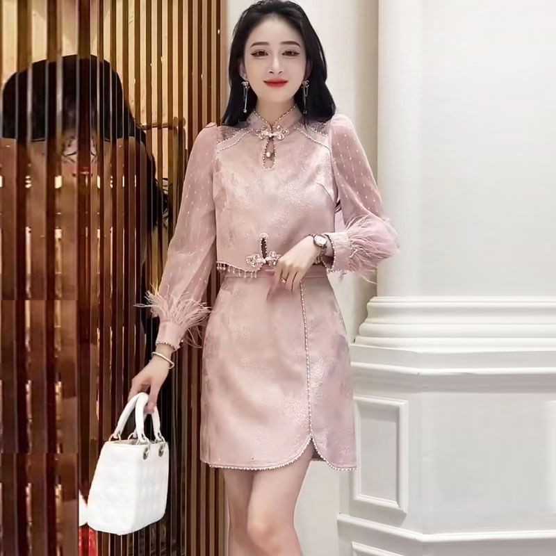 Тяжелая промышленность Бисер Жаккард Юбка с высокой талией Модный костюм Pink S
Тяжелая промышленность Бисер Жаккард Юбка с высокой талией Модный костюм Pink S