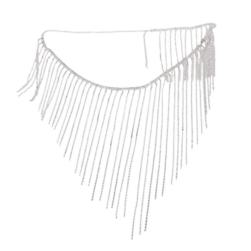 Teens Hot Girls Waist Chain Body Belt with Rhinestone Tassel Adjustable Waist Chains for Summer Nightclub Party срібний
Teens Hot Girls Waist Chain Body Belt with Rhinestone Tassel Adjustable Waist Chains for Summer Nightclub Party срібний