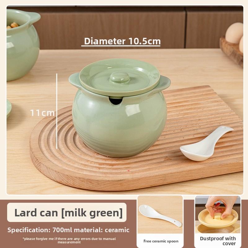 Kitchen Oil Pot Household Ceramic with Lid High Temperature Splashing Special Large Seasoning Tank for Seasoning Organizer
Kitchen Oil Pot Household Ceramic with Lid High Temperature Splashing Special Large Seasoning Tank for Seasoning Organizer