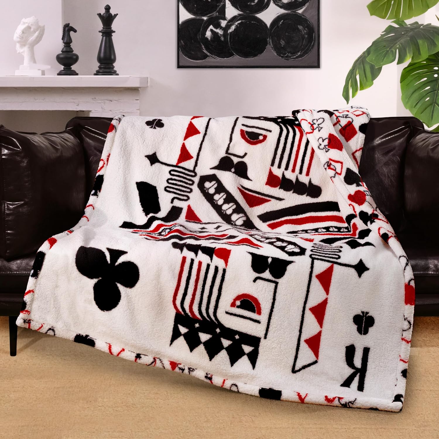 blunique Throw Blanket UltraSoft DoubleSided Sherpa Warm Cozy for Living Room Bedroom or Outdoor Use Poker Print x Inches Black 100x150cm
blunique Throw Blanket UltraSoft DoubleSided Sherpa Warm Cozy for Living Room Bedroom or Outdoor Use Poker Print x Inches Black 100x150cm