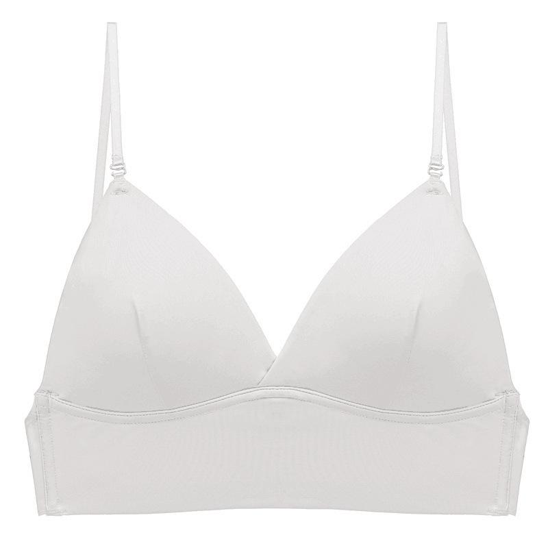 French sexy underwear, thin smooth triangle cup without steel ring bra, U-shaped big halter, beautiful back underwear summer S білий
French sexy underwear, thin smooth triangle cup without steel ring bra, U-shaped big halter, beautiful back underwear summer S білий