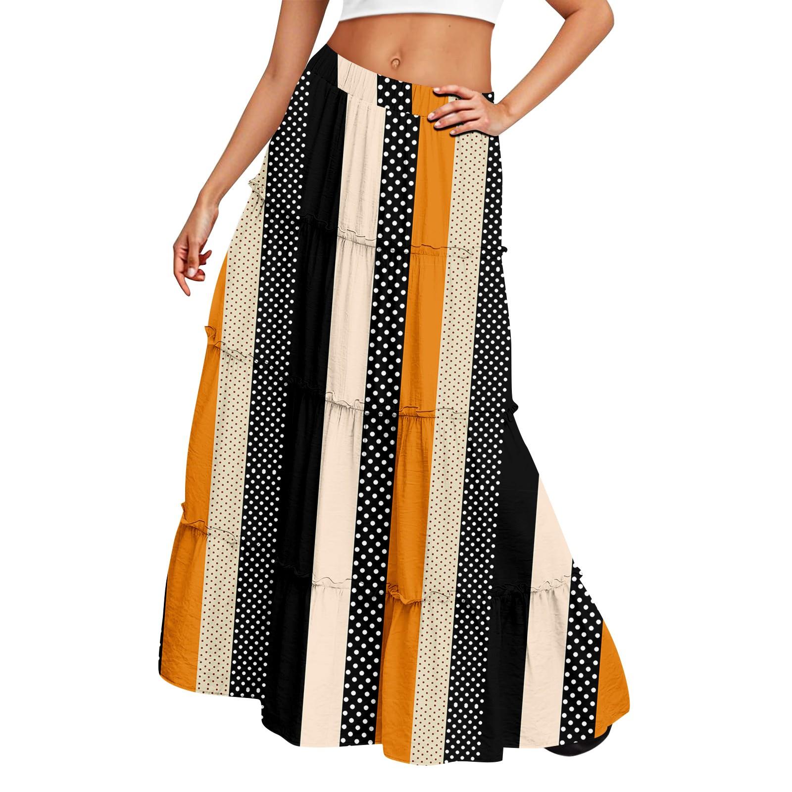 Женская длинная юбка с принтом и эластичным поясом, свободным подолом S оранжевый
Женская длинная юбка с принтом и эластичным поясом, свободным подолом S оранжевый