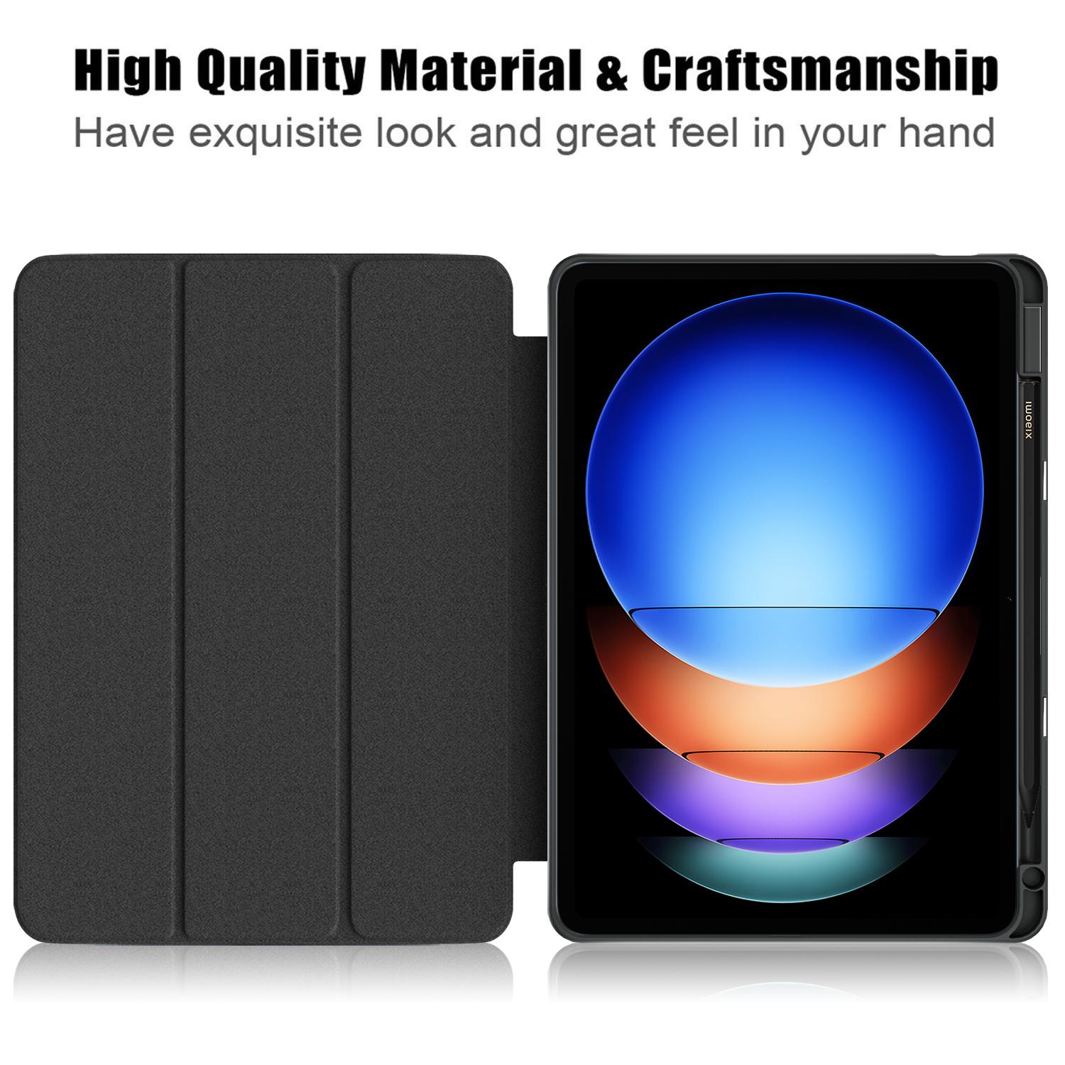 For Xiaomi Pad 6S Pro 12.4 Case Tri-fold Stand PU Leather Tablet Cover with Pen Slot Pink
For Xiaomi Pad 6S Pro 12.4 Case Tri-fold Stand PU Leather Tablet Cover with Pen Slot Pink