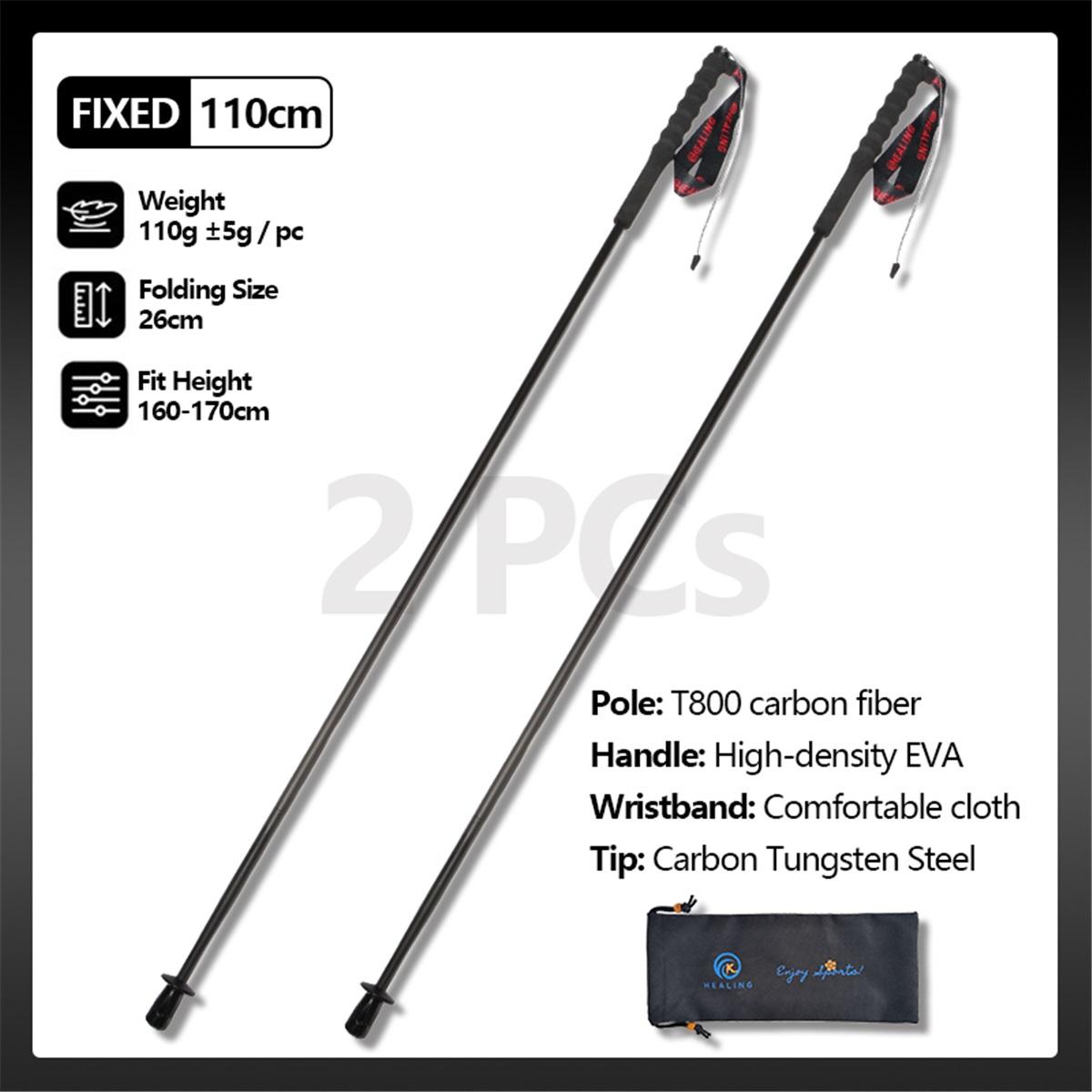 2PCs Trekking Poles Carbon Fiber 115g Ultra-Light Hiking Poles Camping Stick Foldable Walking Cane Travel Outdoor Gear Equipment 110cm (43.3in) 2PCs
2PCs Trekking Poles Carbon Fiber 115g Ultra-Light Hiking Poles Camping Stick Foldable Walking Cane Travel Outdoor Gear Equipment 110cm (43.3in) 2PCs
