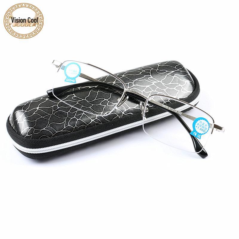 Baida Anti-Blue Light Metal Semi-Rimless Reading Glasses for Men - Sand Silver Finish +1.00
Baida Anti-Blue Light Metal Semi-Rimless Reading Glasses for Men - Sand Silver Finish +1.00