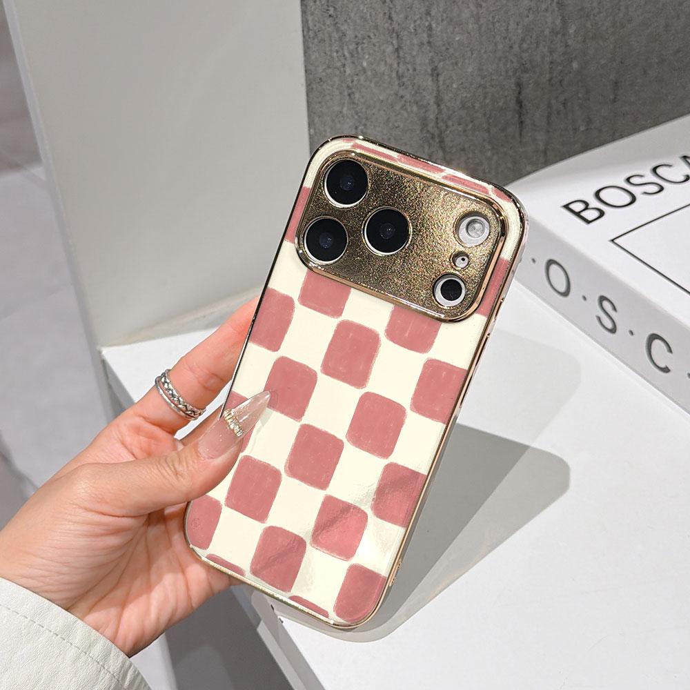 Lucky Start Phone Case For iPhone 17 16 15 14 13 12 11 Pro Max 16E Gold Electroplated glass shell Blush Check Textured Cover IPHONE17PROMAX
Lucky Start Phone Case For iPhone 17 16 15 14 13 12 11 Pro Max 16E Gold Electroplated glass shell Blush Check Textured Cover IPHONE17PROMAX