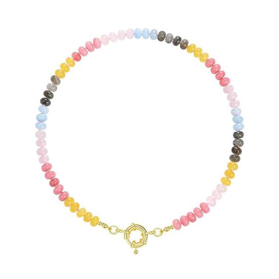 Stone Beads Necklace Colorful Beaded Choker Boho Summer Holiday Necklace for Women Daily Wear G
Stone Beads Necklace Colorful Beaded Choker Boho Summer Holiday Necklace for Women Daily Wear G