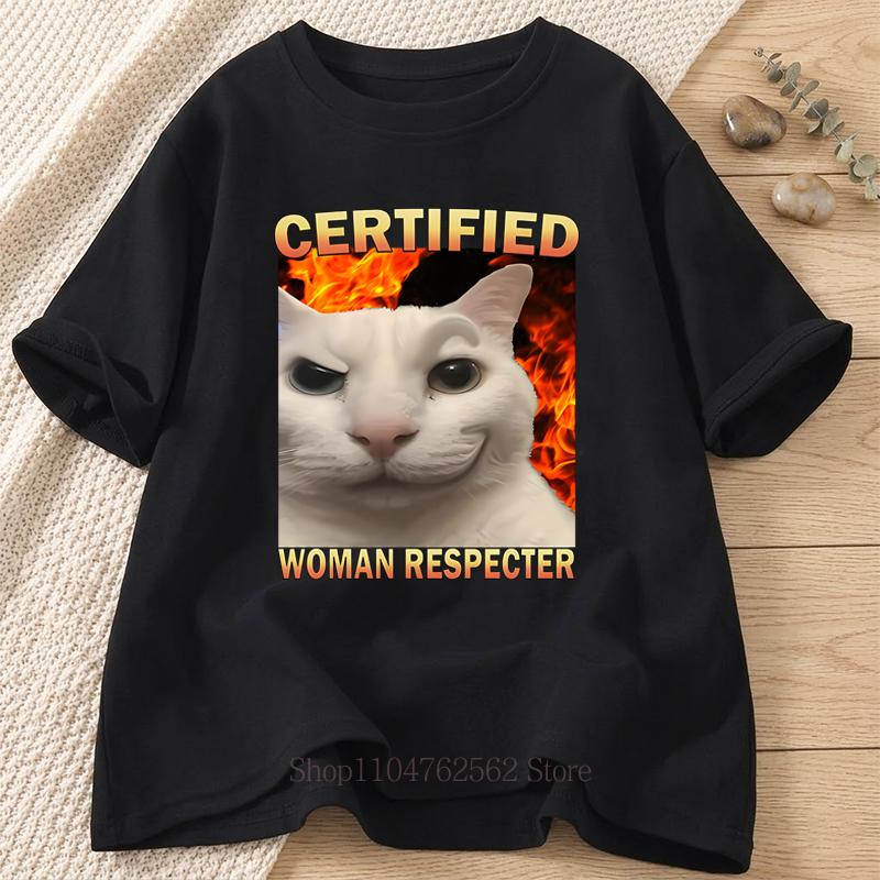 Certified Women Respecter Cat Printed Pattern Tees Summer Women Unisex Funny Cats Casual Fashion ONeck Short Sleeve Tops Tshirts 3XL
Certified Women Respecter Cat Printed Pattern Tees Summer Women Unisex Funny Cats Casual Fashion ONeck Short Sleeve Tops Tshirts 3XL