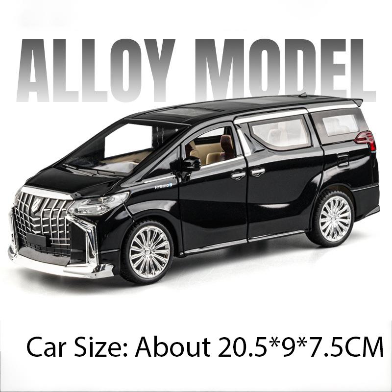 1:24 Scale Alphard Coaster Car Model Toy Doors Opened Sound Light Models Pull Back Shock Absorption Cars Bedroom Decorations
1:24 Scale Alphard Coaster Car Model Toy Doors Opened Sound Light Models Pull Back Shock Absorption Cars Bedroom Decorations