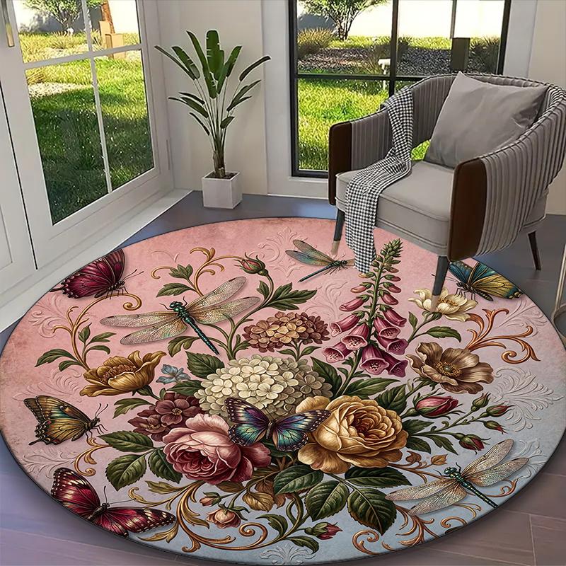 1pc Dreamy Lunar Butterfly Radiance Printed Chair Rug for Home Office Use, Living Room Kitchen Game Room Round Carpet Diameter 60cm
1pc Dreamy Lunar Butterfly Radiance Printed Chair Rug for Home Office Use, Living Room Kitchen Game Room Round Carpet Diameter 60cm