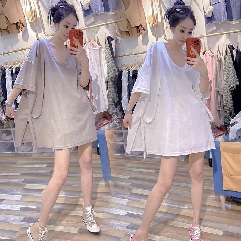 Plus Size 2-300 lbs European Style Patchwork Lace-Up Split Short-Sleeve Loose T-Shirt for Women L
Plus Size 2-300 lbs European Style Patchwork Lace-Up Split Short-Sleeve Loose T-Shirt for Women L