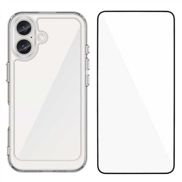 WANLONFENG MF Series for iPhone 16 Case TPU+Acrylic Clear Phone Cover with Tempered Glass Film
WANLONFENG MF Series for iPhone 16 Case TPU+Acrylic Clear Phone Cover with Tempered Glass Film