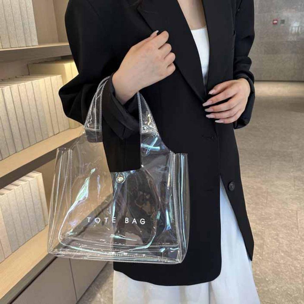Storage Bag PVC Transparent Bag Summer Letter Shoulder Bag Travel Jelly Handbags Outdoor фіолетовий
Storage Bag PVC Transparent Bag Summer Letter Shoulder Bag Travel Jelly Handbags Outdoor фіолетовий