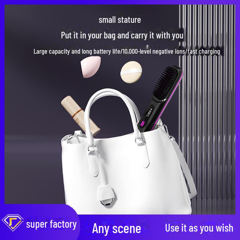 USB Rechargeable Negative Ion Hair Straightener Comb - Portable, Dual-Use for Wet & Dry Hair LCD Display + Battery білий
USB Rechargeable Negative Ion Hair Straightener Comb - Portable, Dual-Use for Wet & Dry Hair LCD Display + Battery білий