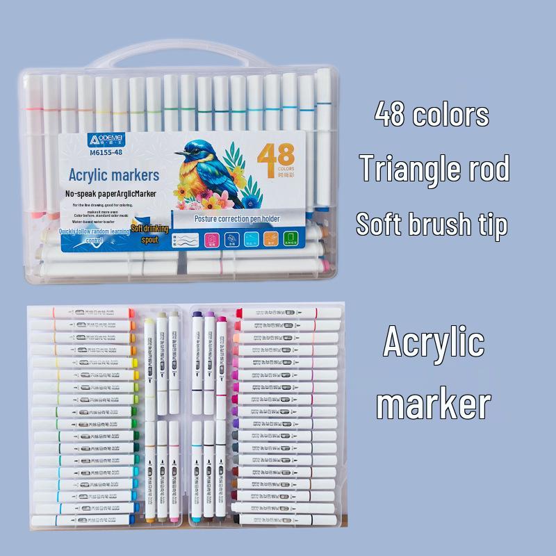 48-Color Acrylic Marker Set for Students: Posture Correction, Art, DIY Journaling, and Coloring
48-Color Acrylic Marker Set for Students: Posture Correction, Art, DIY Journaling, and Coloring