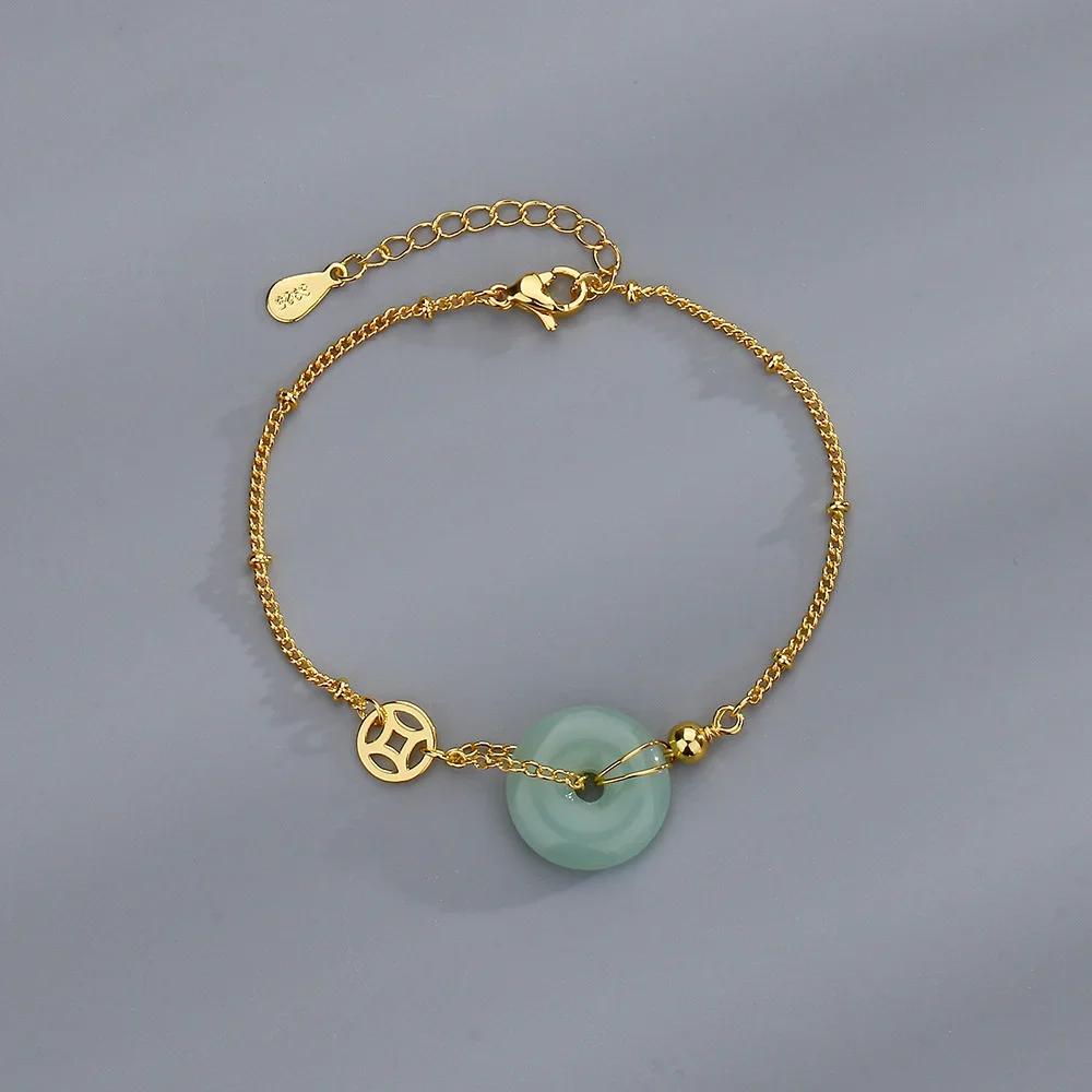 Exquisite Petite Peace Design Sense Clasp Copper Coin Sweet Exquisite Bracelet Texture Gold Color Lucky Jewelry Trend Bracelet WHITE&18cm
Exquisite Petite Peace Design Sense Clasp Copper Coin Sweet Exquisite Bracelet Texture Gold Color Lucky Jewelry Trend Bracelet WHITE&18cm