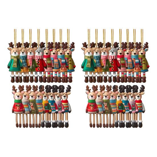 Рождественские подвесные украшения в виде оленей, 2D деревянные украшения в виде оленей, красочные украшения в виде оленей 8 cm 32PCS
Рождественские подвесные украшения в виде оленей, 2D деревянные украшения в виде оленей, красочные украшения в виде оленей 8 cm 32PCS