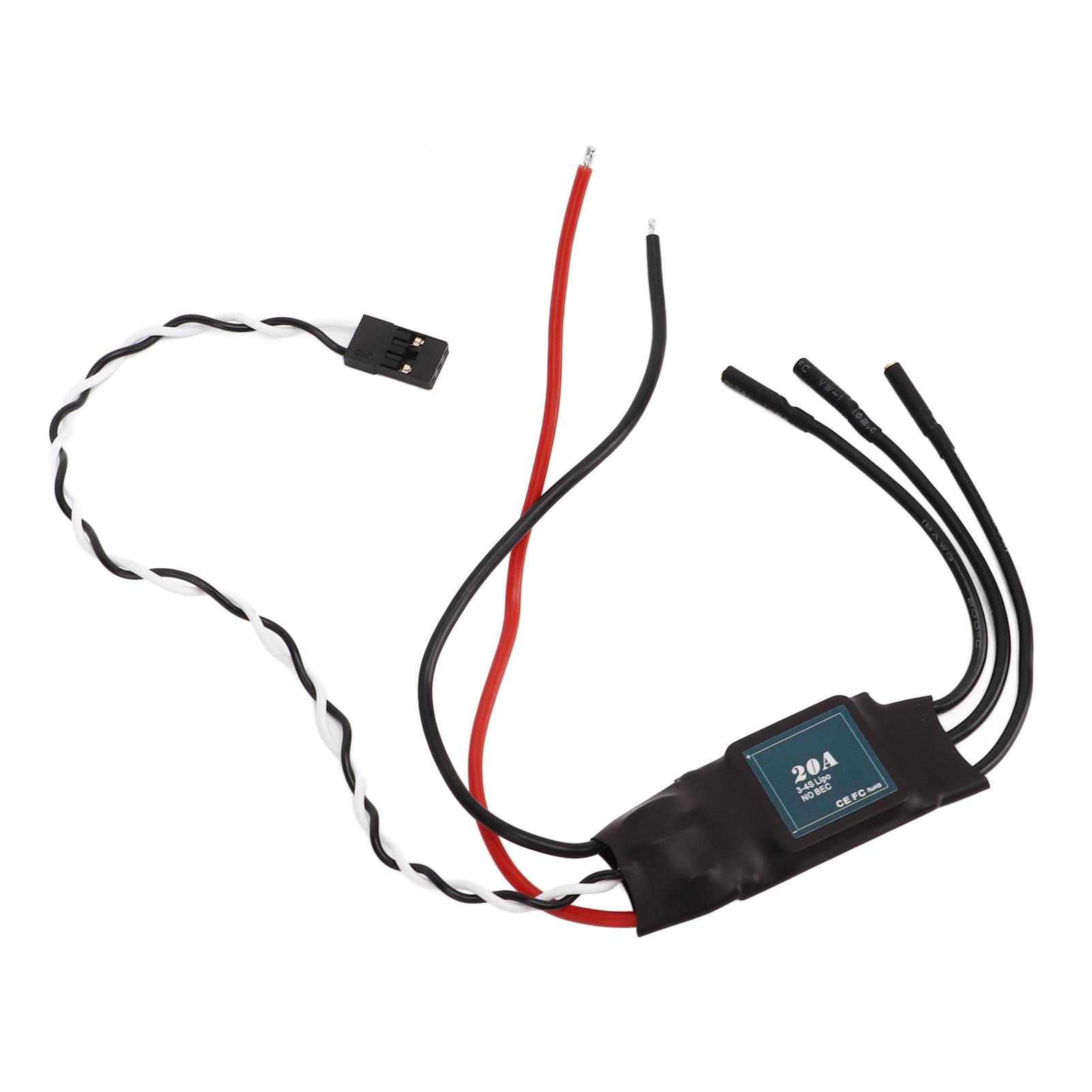 20A Brushless ESC 3‑4S Electric Speed Controller for RC Car Boat Underwater Propeller
20A Brushless ESC 3‑4S Electric Speed Controller for RC Car Boat Underwater Propeller