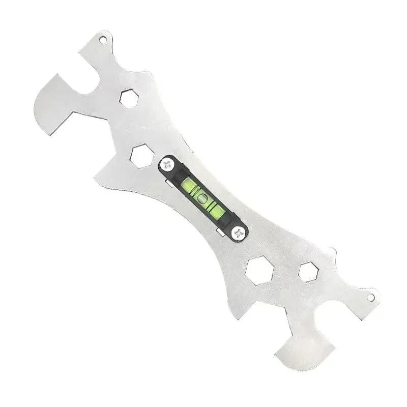 Специальный гаечный ключ с уровнем, инструмент для установки душевого смесителя, многофункциональная измерительная линейка для ванной комнаты, инструмент для измерения расстояния, гаечный ключ серебряный
Специальный гаечный ключ с уровнем, инструмент для установки душевого смесителя, многофункциональная измерительная линейка для ванной комнаты, инструмент для измерения расстояния, гаечный ключ серебряный