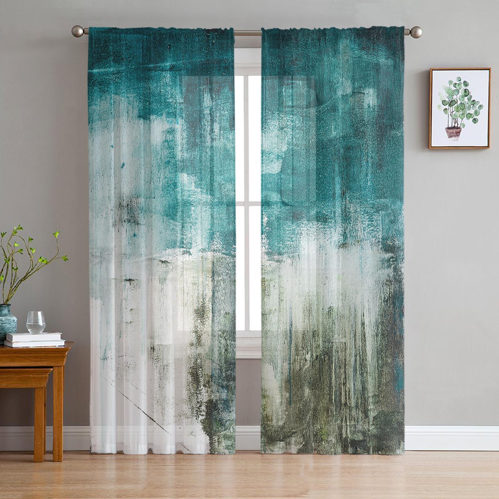 Abstract Art Ocean Oil Painting Style Sheer Curtains for Living Room Decoration Window Curtains Kitchen Tulle Voile Curtains W135 x H115cm x1
Abstract Art Ocean Oil Painting Style Sheer Curtains for Living Room Decoration Window Curtains Kitchen Tulle Voile Curtains W135 x H115cm x1