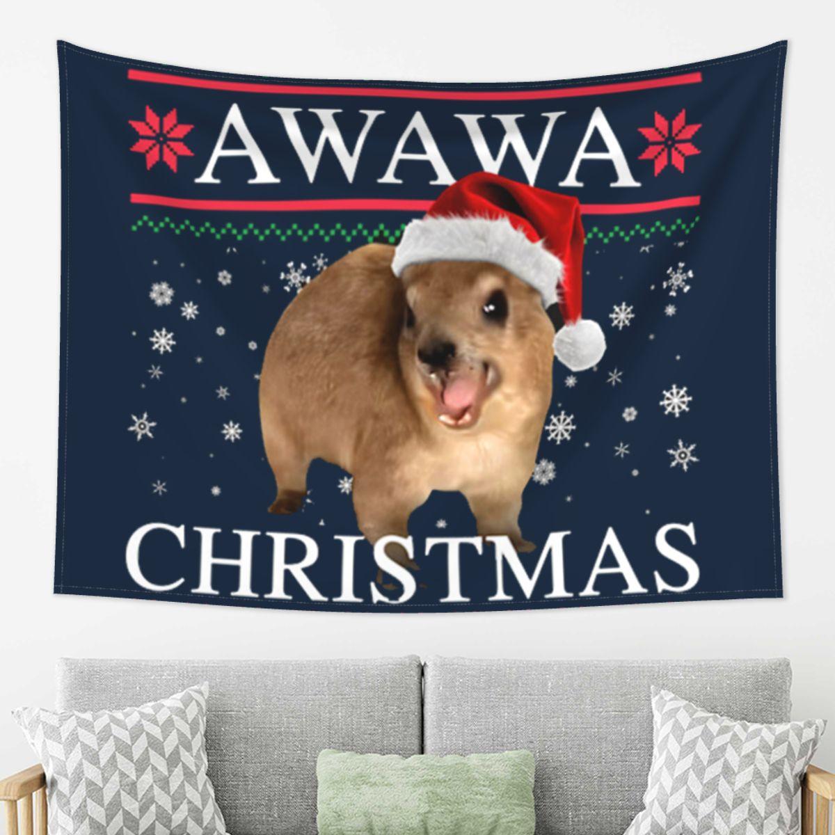 Rock Hyrax Merry Christmas Ugly Style Tapestry Wall Hanging Aesthetic Home Decor Tapestries for Dorm Room 74x94cm(29x37in)
Rock Hyrax Merry Christmas Ugly Style Tapestry Wall Hanging Aesthetic Home Decor Tapestries for Dorm Room 74x94cm(29x37in)