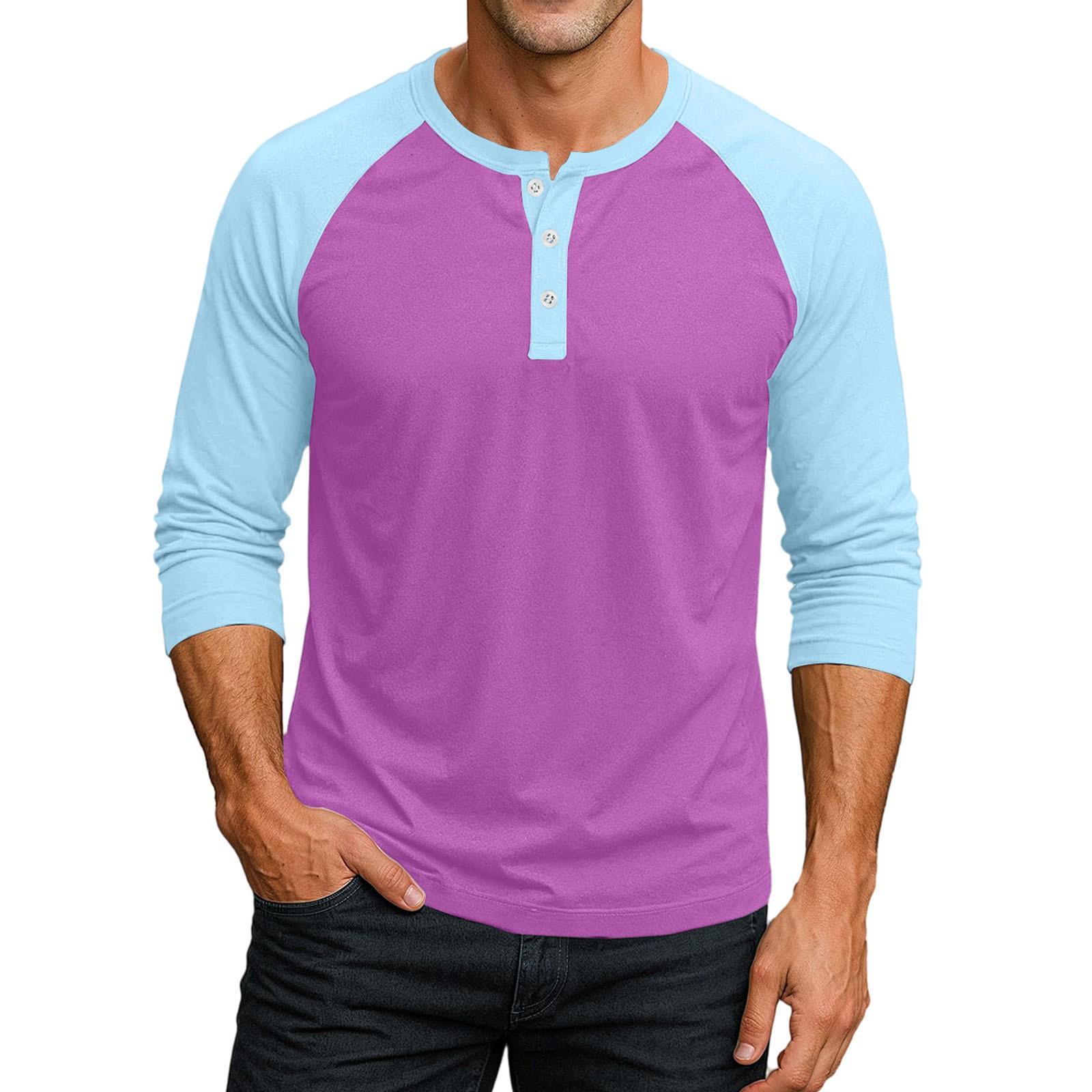 Men s Button-Down Contrast Raglan 3/4 Sleeve Top XL фіолетовий
Men s Button-Down Contrast Raglan 3/4 Sleeve Top XL фіолетовий