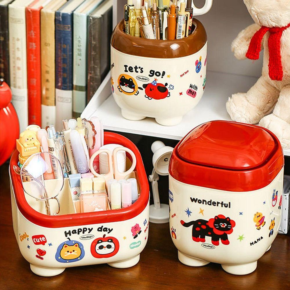 Cartoon Pattern Penholder Large Capacity Stationery Box Cute Table Storage Box коричневий
Cartoon Pattern Penholder Large Capacity Stationery Box Cute Table Storage Box коричневий