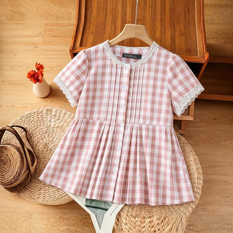 ZANZEA Women Plaid Print Casual Round Neck Summer Short Sleeve Blouse 5XL
ZANZEA Women Plaid Print Casual Round Neck Summer Short Sleeve Blouse 5XL