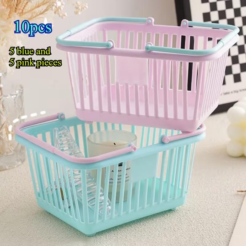 10pcs Mini Storage Baskets with Handles Organizer Multi-Functional Pink Plastic Macaron Colorful Small Items Storage Baskets Set
10pcs Mini Storage Baskets with Handles Organizer Multi-Functional Pink Plastic Macaron Colorful Small Items Storage Baskets Set