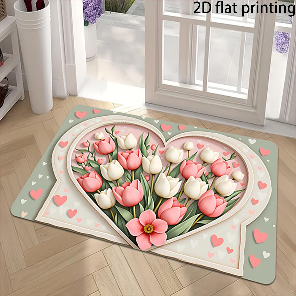 2D FLAT/1pc Vintage Floral Print Door Mat Rug ,Suitable for indoor and outdoor doorways, door mats for decoration. 40cm x 60cm
2D FLAT/1pc Vintage Floral Print Door Mat Rug ,Suitable for indoor and outdoor doorways, door mats for decoration. 40cm x 60cm