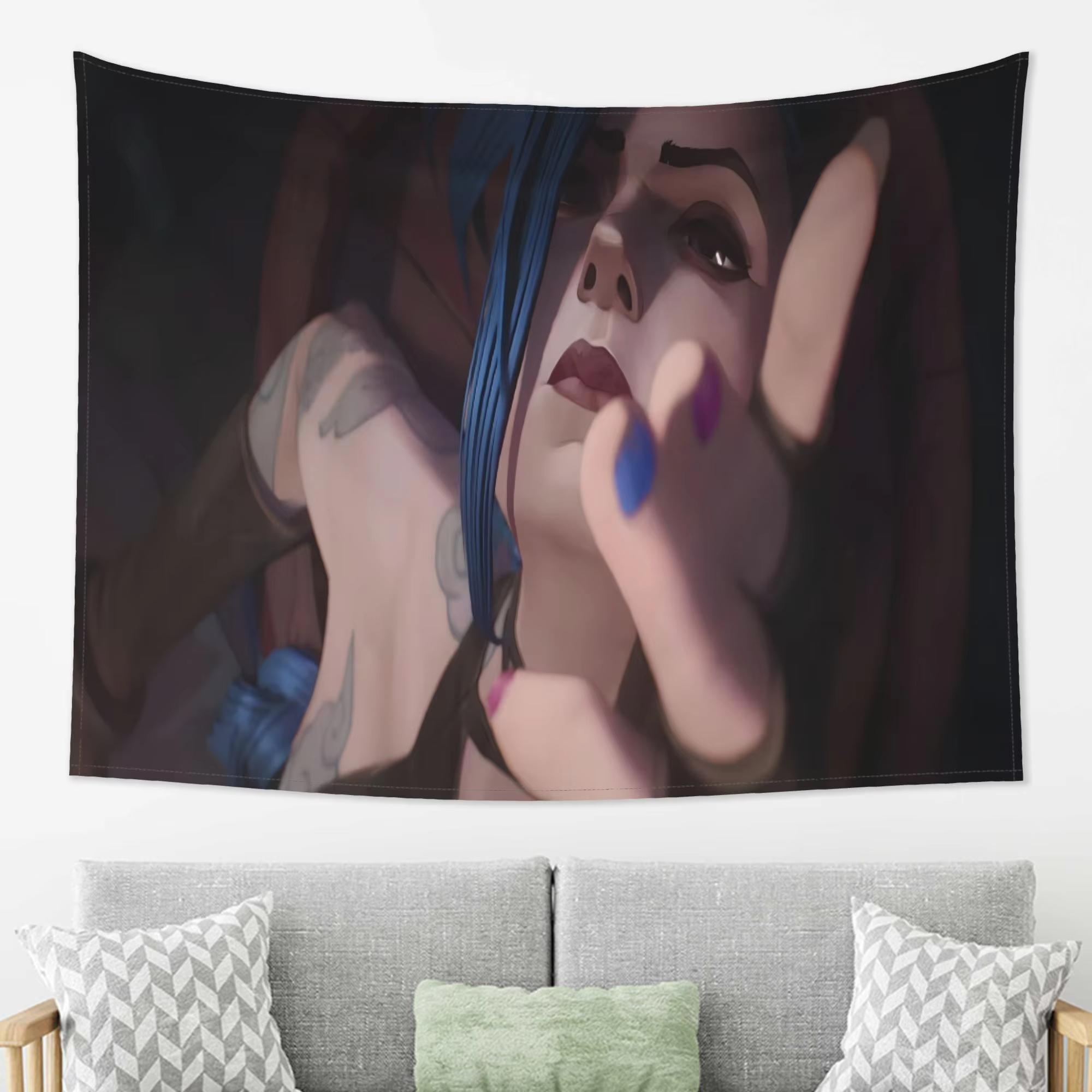 League of Legends Jinx Tapestry Bold and dramatic design perfect for any room or League of Legends fan 74x94cm(29x37in)
League of Legends Jinx Tapestry Bold and dramatic design perfect for any room or League of Legends fan 74x94cm(29x37in)