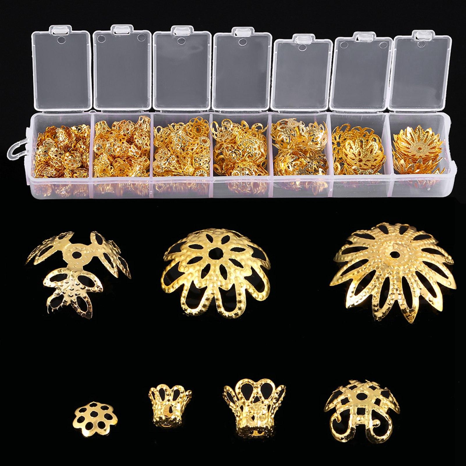 2Colors 300pcs 7 Sized Flower shaped Spacer Bead Cap Jewelry Making Findings Metal Accessories Type 1
2Colors 300pcs 7 Sized Flower shaped Spacer Bead Cap Jewelry Making Findings Metal Accessories Type 1
