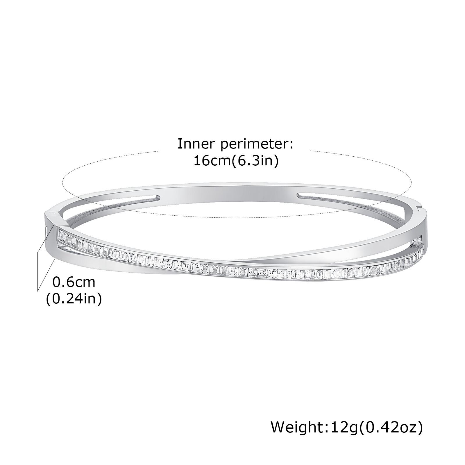 Trendy Crossed Cubic Zirconia Stones Bangles Women Girls Stainless Steel Layered Cuff Hand Bracelets Jewellery Accessories
Trendy Crossed Cubic Zirconia Stones Bangles Women Girls Stainless Steel Layered Cuff Hand Bracelets Jewellery Accessories