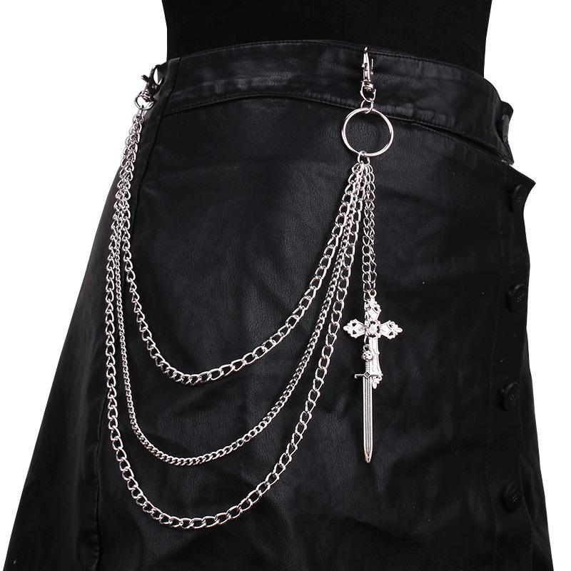 Punk Street Dance Keychains Women Men Moon Cross Star Skull Accessories Choice Rock Goth Pants Waist Belt Chain On Jeans Jewerly
Punk Street Dance Keychains Women Men Moon Cross Star Skull Accessories Choice Rock Goth Pants Waist Belt Chain On Jeans Jewerly