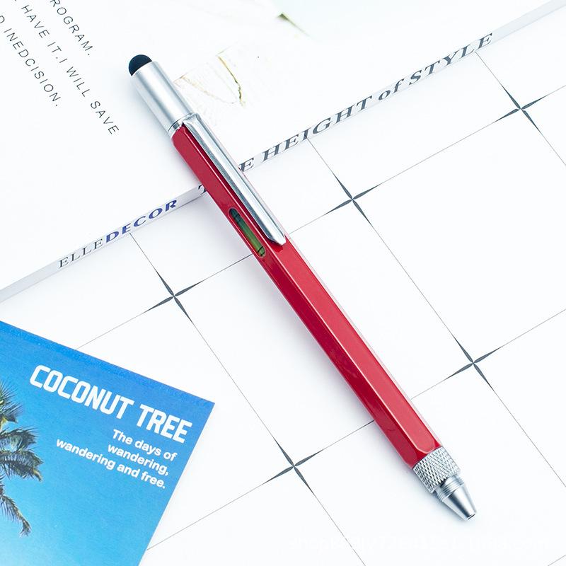 Hexagonal Metal Multifunctional Ballpoint Pen with Screwdriver, Scale, and Level червоний
Hexagonal Metal Multifunctional Ballpoint Pen with Screwdriver, Scale, and Level червоний