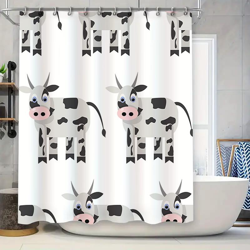 Cute Cow Pattern Shower Curtain Bathroom Decor For Kids Room 3D Printed Waterproof Fabric Easy Installation White And Black Desi W60H190(CM)-1 Pcs
Cute Cow Pattern Shower Curtain Bathroom Decor For Kids Room 3D Printed Waterproof Fabric Easy Installation White And Black Desi W60H190(CM)-1 Pcs