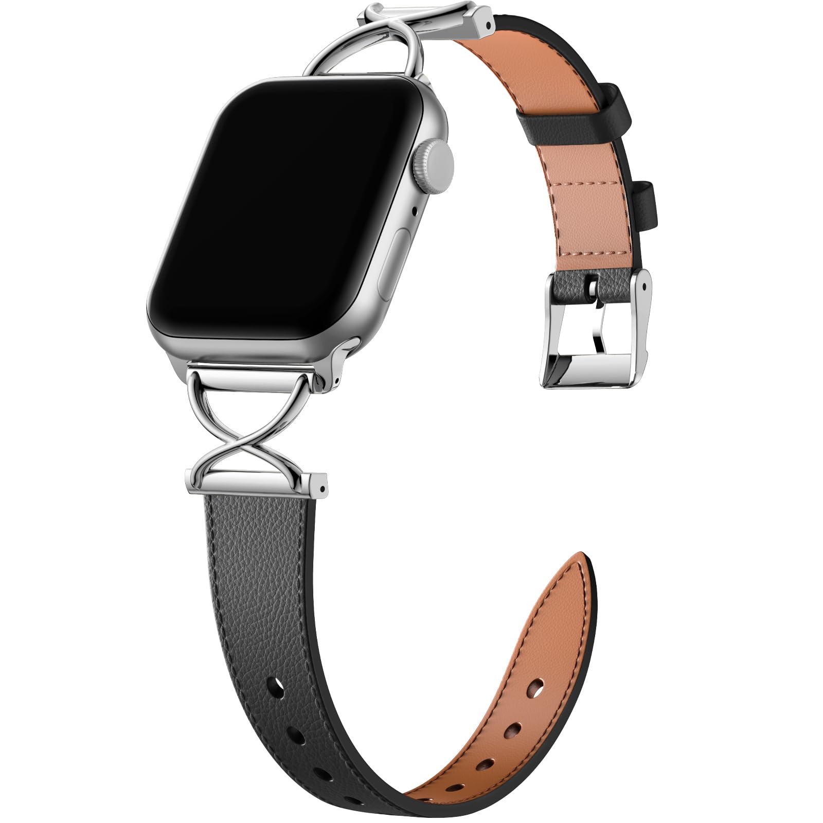 For Apple Watch 10 46mm/Ultra 2/Ultra 49mm/9 8 7 45mm/SE (2023) SE (2022) SE 6 5 4 44mm/3 2 1 42mm Genuine Cow Leather Band (Silver Buckle) As shown A
For Apple Watch 10 46mm/Ultra 2/Ultra 49mm/9 8 7 45mm/SE (2023) SE (2022) SE 6 5 4 44mm/3 2 1 42mm Genuine Cow Leather Band (Silver Buckle) As shown A