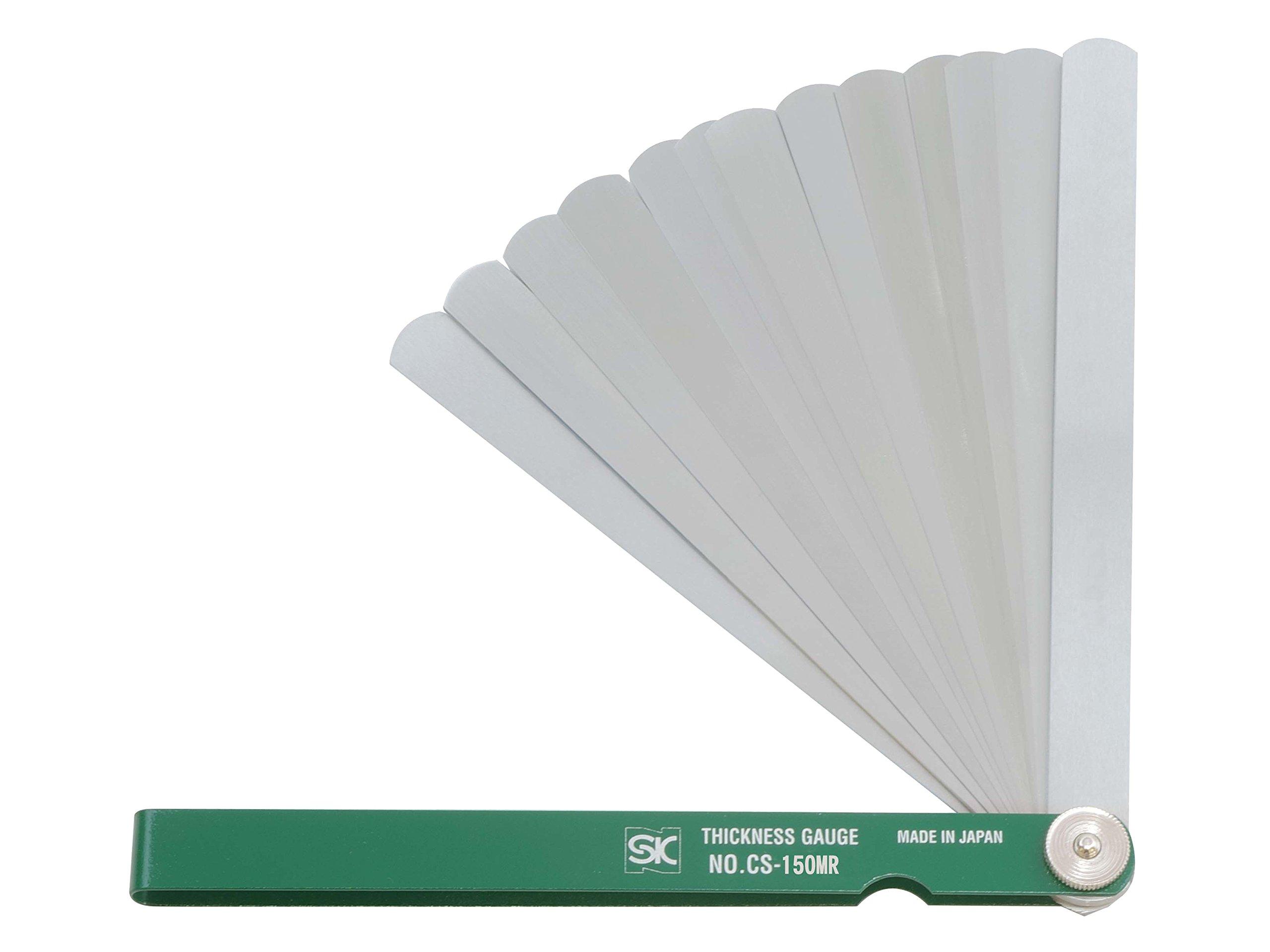 Niigata Seiki SK Made in Japan Thickness Gauge Color Sleeve Type Green 10 Piece Set 150mm (Gap Gauge) CS-150MR 0.03-0.40mm
Niigata Seiki SK Made in Japan Thickness Gauge Color Sleeve Type Green 10 Piece Set 150mm (Gap Gauge) CS-150MR 0.03-0.40mm