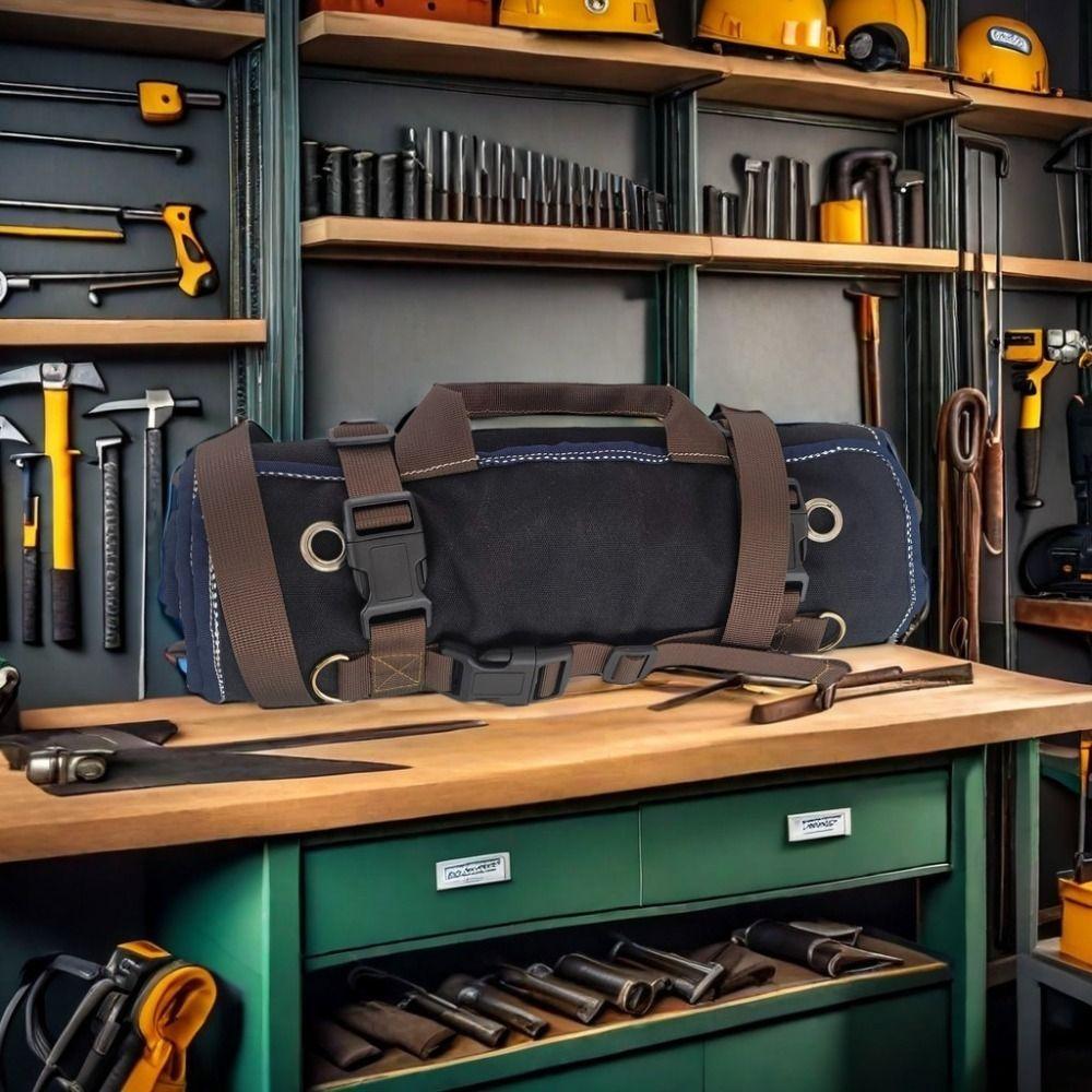 Bag Roll 15-Pockets Roll Heavy-Duty Tool Roll Up Bag Durable Waxed Canvas Tool Roll Carpenter
Bag Roll 15-Pockets Roll Heavy-Duty Tool Roll Up Bag Durable Waxed Canvas Tool Roll Carpenter