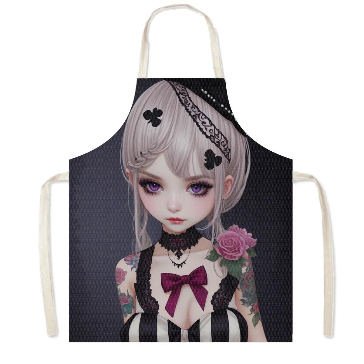 Cartoon Gothic Girls Print Kitchen Aprons Fantasy Angel Home Cleaning Clothing Linen Pinafore Waterproof Chef Cooking Apron 38X47cm
Cartoon Gothic Girls Print Kitchen Aprons Fantasy Angel Home Cleaning Clothing Linen Pinafore Waterproof Chef Cooking Apron 38X47cm